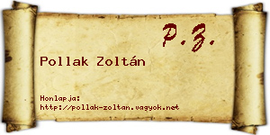 Pollak Zoltán névjegykártya